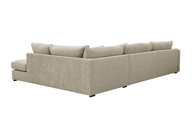 Rossita Lyx 4-sits Extra djup Soffa med Schäslong Höger - Beige Chenille - Möbler - Vardagsrum - Soffor - Sammetssoffor