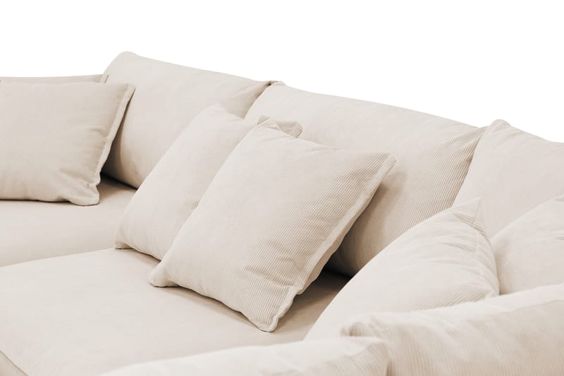 Rossita Lyx 4-sits Extra djup Soffa med Schäslong Höger - Beige Manchester - Möbler - Vardagsrum - Soffor - Divansoffa & schäslong