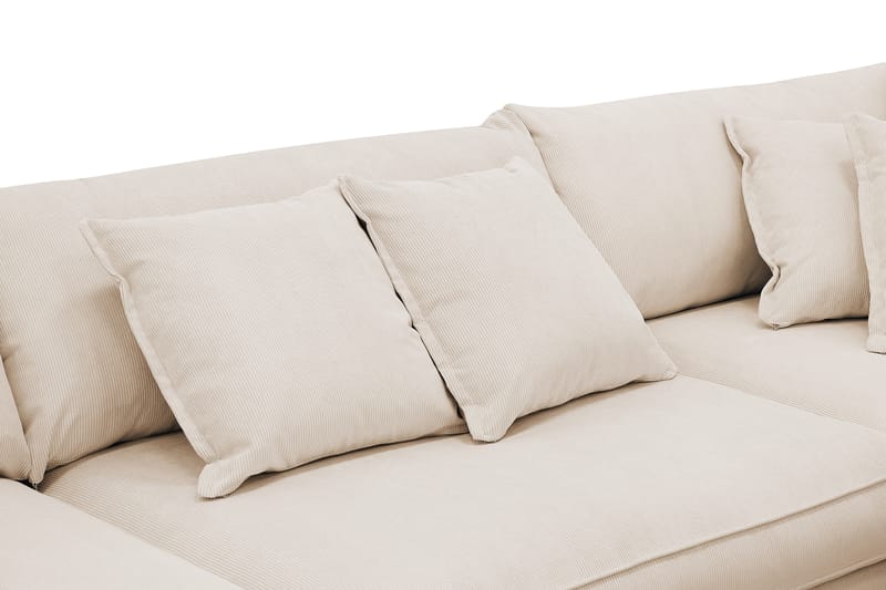 Rossita Lyx 4-sits Extra djup Soffa med Schäslong Höger - Beige Manchester - Möbler - Vardagsrum - Soffor - Divansoffa & schäslong
