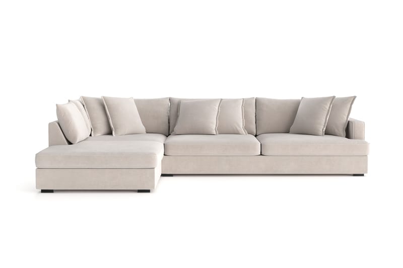 Rossita Lyx 4-sits Extra djup Soffa med Schäslong Höger - Beige Tyg - Möbler - Vardagsrum - Soffor - Divansoffa & schäslong