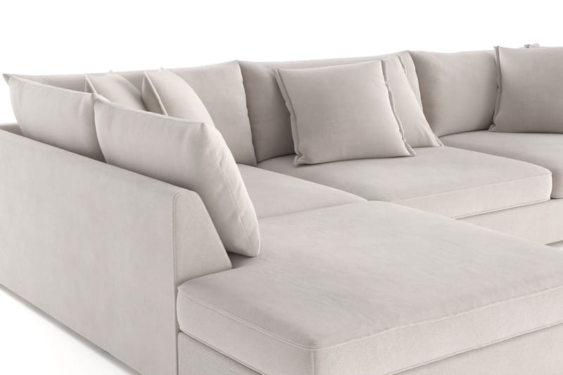 Rossita Lyx 4-sits Extra djup Soffa med Schäslong Höger - Beige Tyg - Möbler - Vardagsrum - Soffor - Divansoffa & schäslong