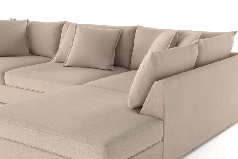 Rossita Lyx 4-sits Extra djup Soffa med Schäslong Höger - Beige Tyg - Möbler - Vardagsrum - Soffor - Divansoffa & schäslong