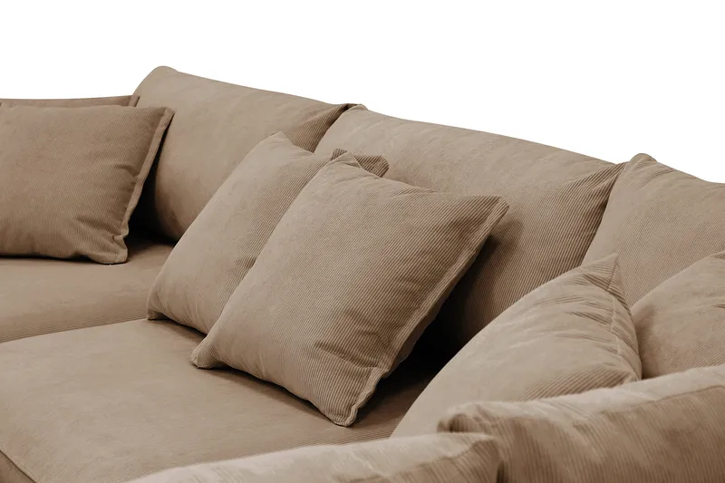 Rossita Lyx 4-sits Extra djup Soffa med Schäslong Höger - Brun Manchester - Möbler - Vardagsrum - Soffor - Divansoffa & schäslong