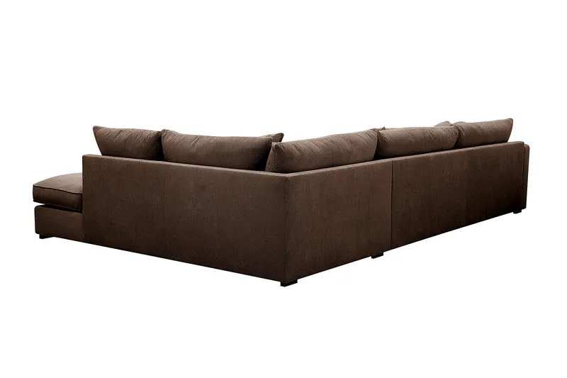 Rossita Lyx 4-sits Extra djup Soffa med Schäslong Höger - Brun Manchester - Möbler - Vardagsrum - Soffor - Divansoffa & schäslong