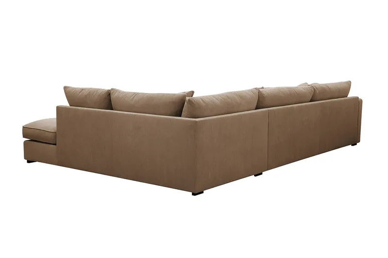Rossita Lyx 4-sits Extra djup Soffa med Schäslong Höger - Brun Manchester - Möbler - Vardagsrum - Soffor - Divansoffa & schäslong
