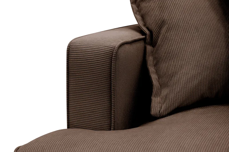Rossita Lyx 4-sits Extra djup Soffa med Schäslong Höger - Brun Manchester - Möbler - Vardagsrum - Soffor - Divansoffa & schäslong