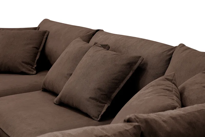 Rossita Lyx 4-sits Extra djup Soffa med Schäslong Höger - Brun Manchester - Möbler - Vardagsrum - Soffor - Divansoffa & schäslong