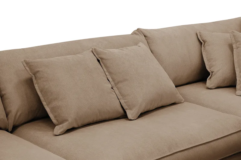 Rossita Lyx 4-sits Extra djup Soffa med Schäslong Höger - Brun Manchester - Möbler - Vardagsrum - Soffor - Divansoffa & schäslong