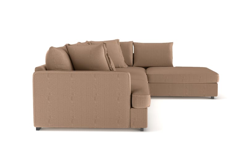 Rossita Lyx 4-sits Extra djup Soffa med Schäslong Höger - Brun Manchester - Möbler - Vardagsrum - Soffor - Sammetssoffor