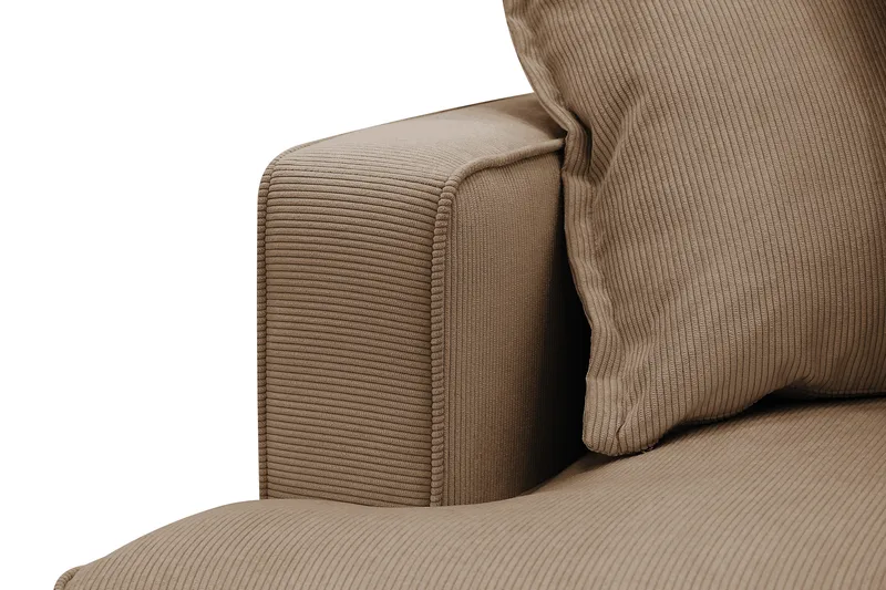 Rossita Lyx 4-sits Extra djup Soffa med Schäslong Höger - Brun Manchester - Möbler - Vardagsrum - Soffor - Divansoffa & schäslong