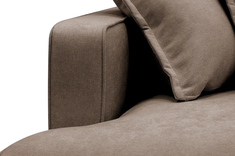 Rossita Lyx 4-sits Extra djup Soffa med Schäslong Höger - Brun Tyg - Möbler - Vardagsrum - Soffor - Divansoffa & schäslong