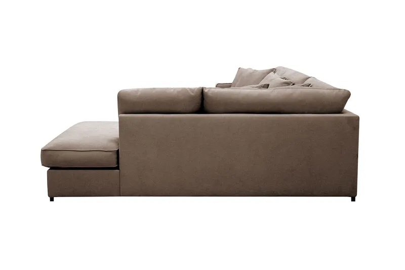 Rossita Lyx 4-sits Extra djup Soffa med Schäslong Höger - Brun Tyg - Möbler - Vardagsrum - Soffor - Divansoffa & schäslong