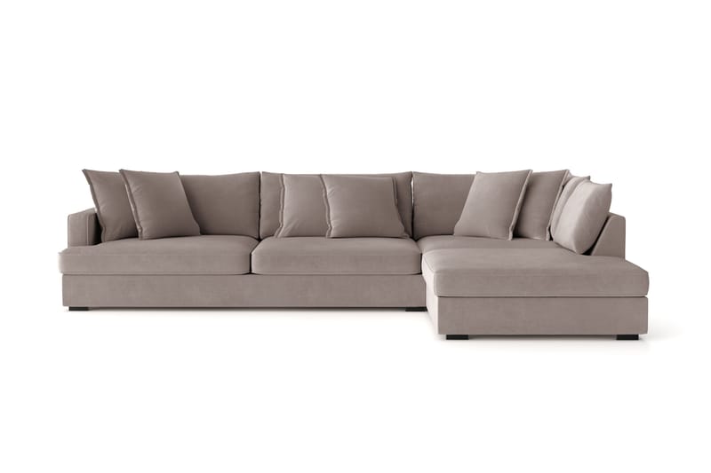Rossita Lyx 4-sits Extra djup Soffa med Schäslong Höger - Brun Tyg - Möbler - Vardagsrum - Soffor - Divansoffa & schäslong