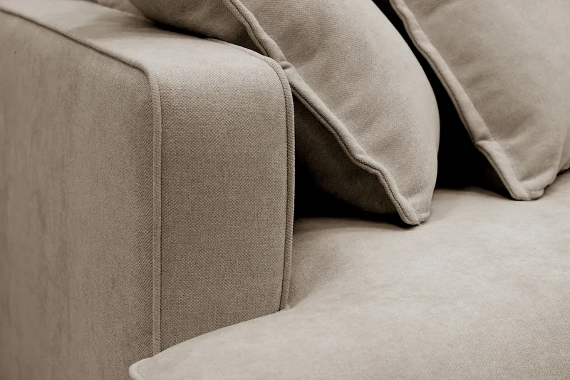 Rossita Lyx 4-sits Extra djup Soffa med Schäslong Höger - Brun Tyg - Möbler - Vardagsrum - Soffor - Divansoffa & schäslong