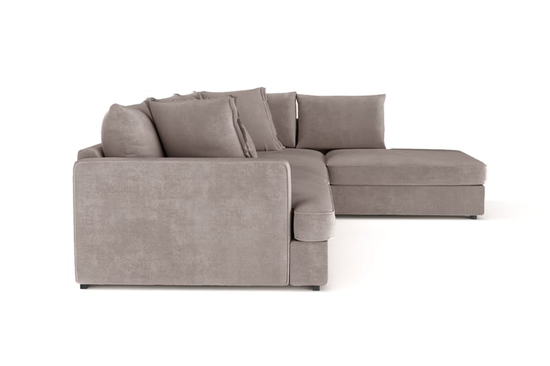 Rossita Lyx 4-sits Extra djup Soffa med Schäslong Höger - Brun Tyg - Möbler - Vardagsrum - Soffor - Divansoffa & schäslong