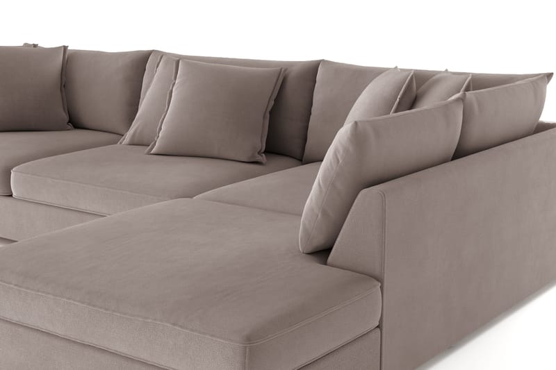 Rossita Lyx 4-sits Extra djup Soffa med Schäslong Höger - Brun Tyg - Möbler - Vardagsrum - Soffor - Divansoffa & schäslong