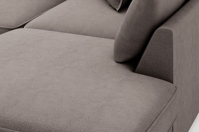 Rossita Lyx 4-sits Extra djup Soffa med Schäslong Höger - Brun Tyg - Möbler - Vardagsrum - Soffor - Divansoffa & schäslong