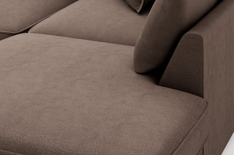 Rossita Lyx 4-sits Extra djup Soffa med Schäslong Höger - Brun Tyg - Möbler - Vardagsrum - Soffor - Divansoffa & schäslong