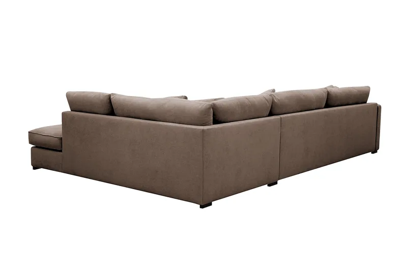 Rossita Lyx 4-sits Extra djup Soffa med Schäslong Höger - Brun Tyg - Möbler - Vardagsrum - Soffor - Divansoffa & schäslong