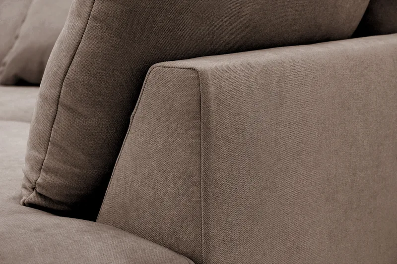 Rossita Lyx 4-sits Extra djup Soffa med Schäslong Höger - Brun Tyg - Möbler - Vardagsrum - Soffor - Divansoffa & schäslong