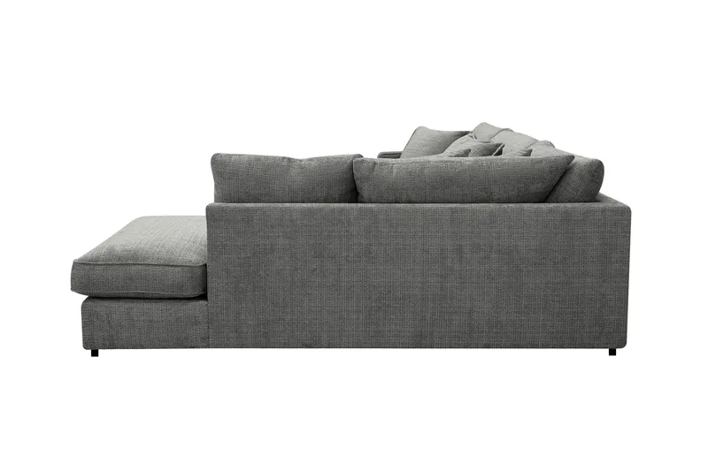 Rossita Lyx 4-sits Extra djup Soffa med Schäslong Höger - Grå Chenille - Möbler - Vardagsrum - Soffor - Divansoffa & schäslong