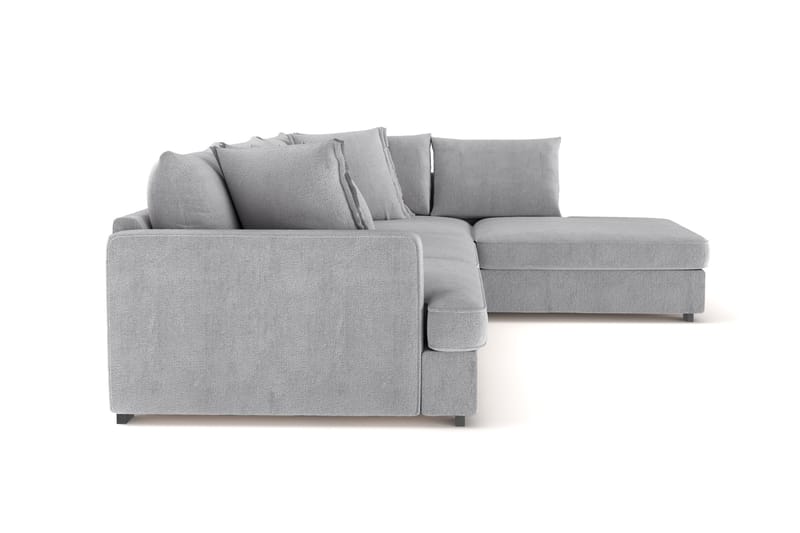 Rossita Lyx 4-sits Extra djup Soffa med Schäslong Höger - Grå Chenille - Möbler - Vardagsrum - Soffor - Sammetssoffor