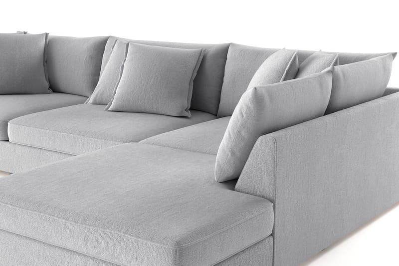 Rossita Lyx 4-sits Extra djup Soffa med Schäslong Höger - Grå Chenille - Möbler - Vardagsrum - Soffor - Sammetssoffor
