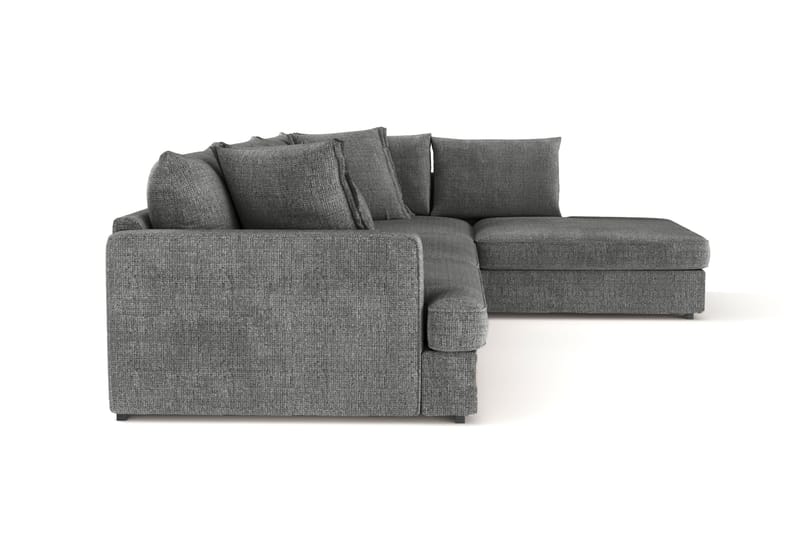 Rossita Lyx 4-sits Extra djup Soffa med Schäslong Höger - Grå Chenille - Möbler - Vardagsrum - Soffor - Sammetssoffor
