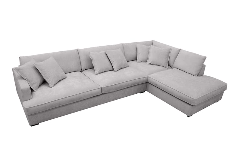 Rossita Lyx 4-sits Extra djup Soffa med Schäslong Höger - Grå Chenille - Möbler - Vardagsrum - Soffor - Divansoffa & schäslong
