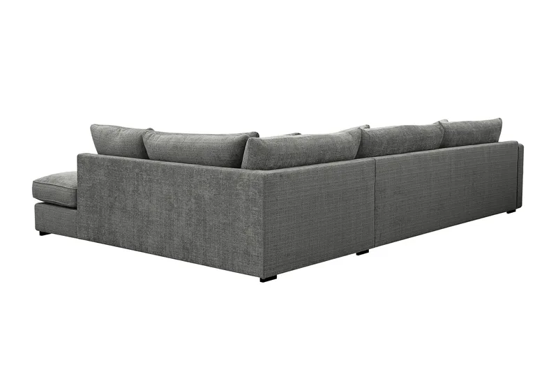 Rossita Lyx 4-sits Extra djup Soffa med Schäslong Höger - Grå Chenille - Möbler - Vardagsrum - Soffor - Divansoffa & schäslong