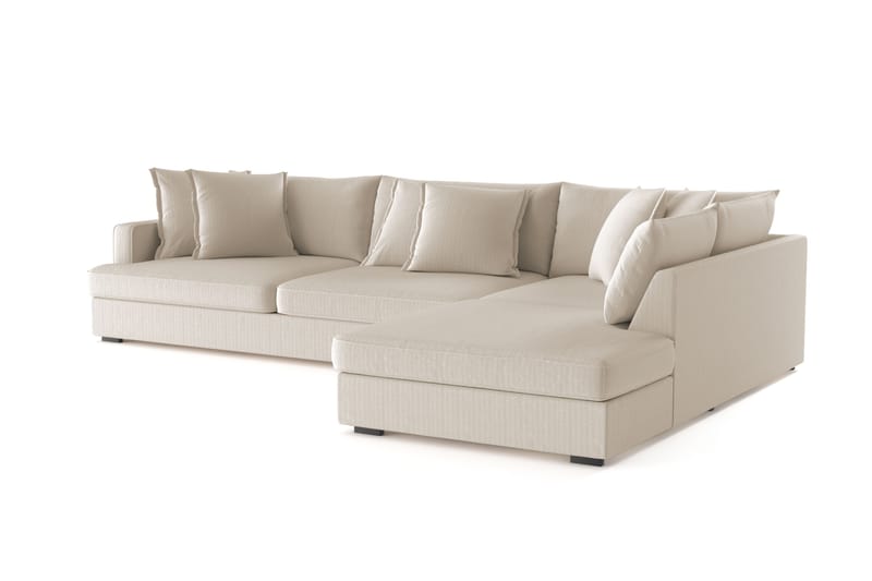 Rossita Lyx 4-sits Extra djup Soffa med Schäslong Höger - Grå Manchester - Möbler - Vardagsrum - Soffor - Sammetssoffor