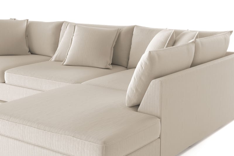 Rossita Lyx 4-sits Extra djup Soffa med Schäslong Höger - Grå Manchester - Möbler - Vardagsrum - Soffor - Sammetssoffor
