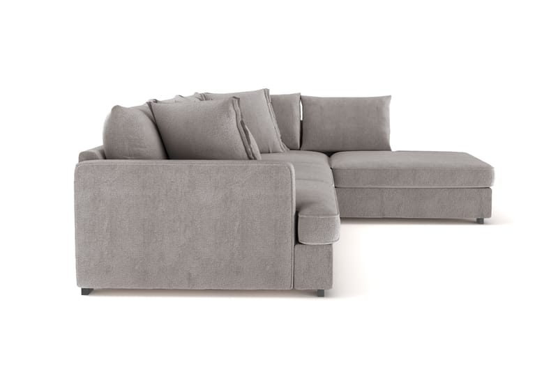 Rossita Lyx 4-sits Extra djup Soffa med Schäslong Höger - Grå/Brun Chenille - Möbler - Vardagsrum - Soffor - Sammetssoffor