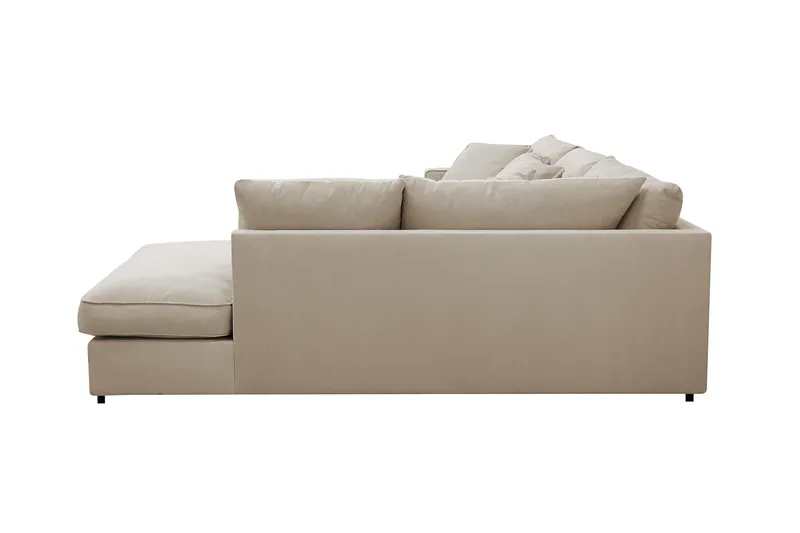 Rossita Lyx 4-sits Extra djup Soffa med Schäslong Höger - Greige Manchester - Möbler - Vardagsrum - Soffor - Divansoffa & schäslong