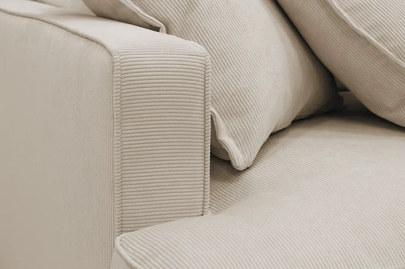 Rossita Lyx 4-sits Extra djup Soffa med Schäslong Höger - Greige Manchester - Möbler - Vardagsrum - Soffor - Divansoffa & schäslong