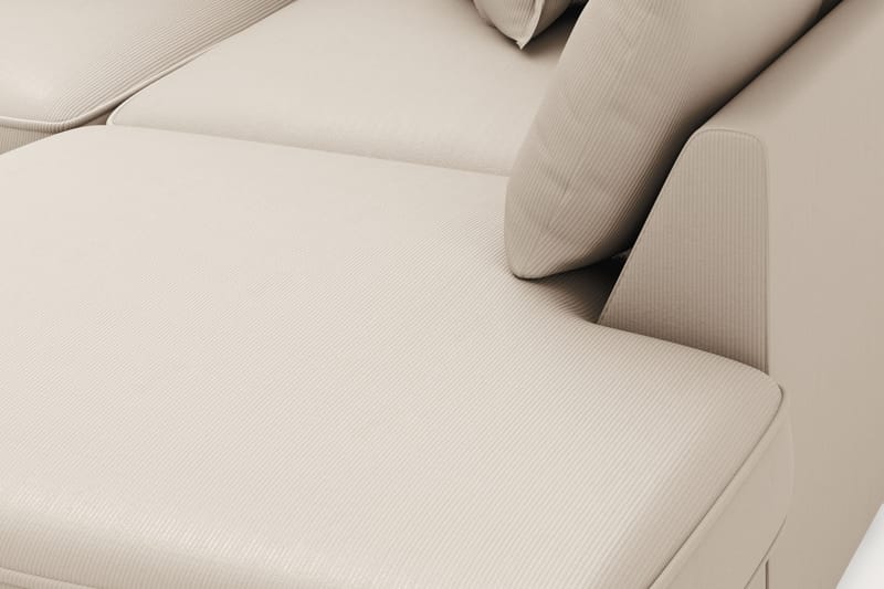 Rossita Lyx 4-sits Extra djup Soffa med Schäslong Höger - Greige Manchester - Möbler - Vardagsrum - Soffor - Sammetssoffor