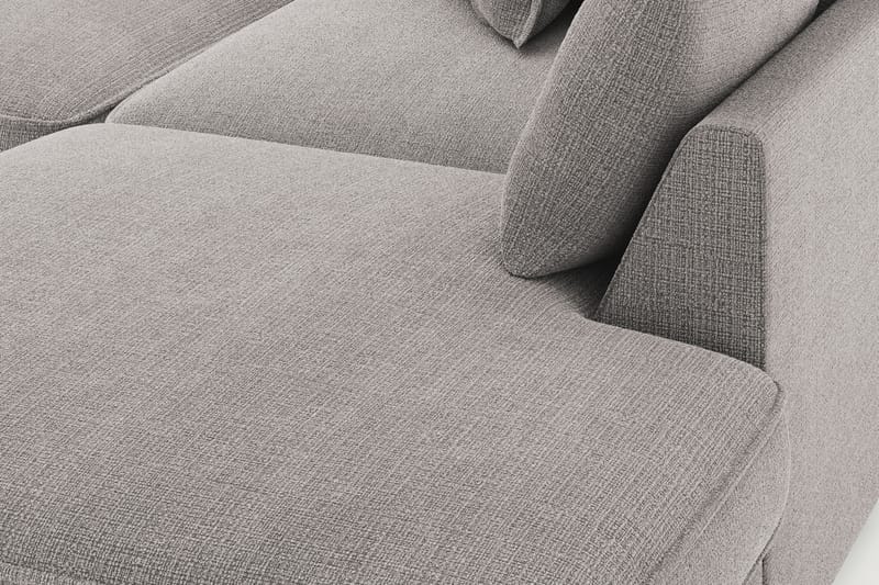 Rossita Lyx 4-sits Extra djup Soffa med Schäslong Höger - Ljusgrå Chenille - Möbler - Vardagsrum - Soffor - Sammetssoffor