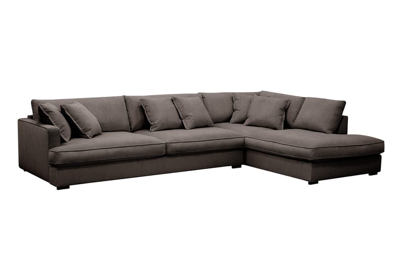Rossita Lyx 4-sits Extra djup Soffa med Schäslong Höger - Mörkgrå Manchester - Möbler - Vardagsrum - Soffor - Divansoffa & schäslong