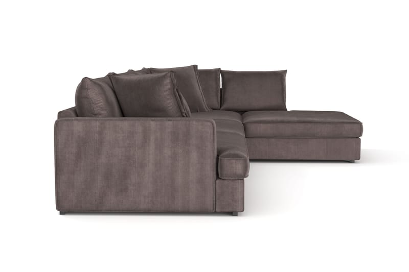 Rossita Lyx 4-sits Extra djup Soffa med Schäslong Höger - Mörkgrå Manchester - Möbler - Vardagsrum - Soffor - Sammetssoffor