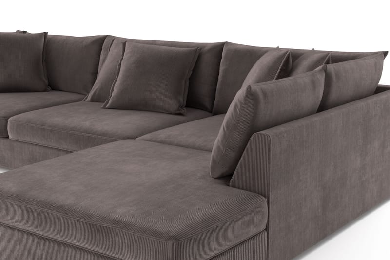 Rossita Lyx 4-sits Extra djup Soffa med Schäslong Höger - Mörkgrå Manchester - Möbler - Vardagsrum - Soffor - Sammetssoffor