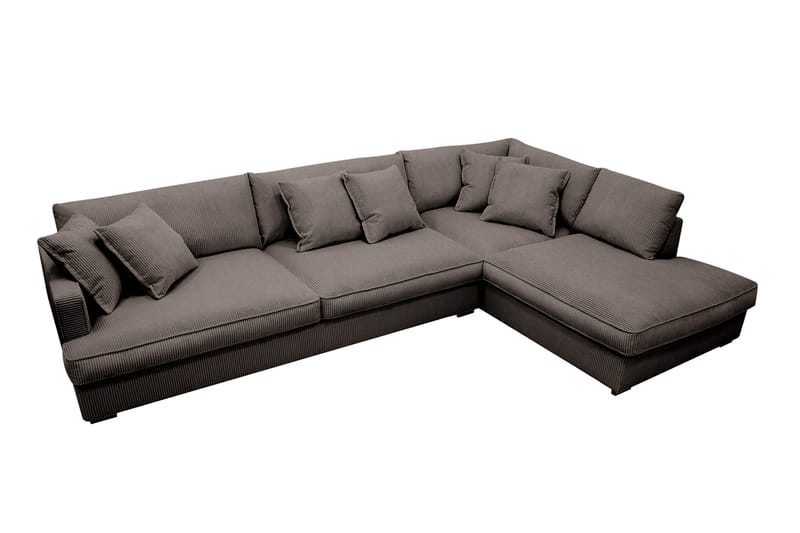 Rossita Lyx 4-sits Extra djup Soffa med Schäslong Höger - Mörkgrå Manchester - Möbler - Vardagsrum - Soffor - Divansoffa & schäslong