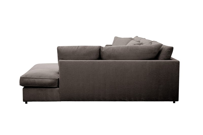 Rossita Lyx 4-sits Extra djup Soffa med Schäslong Höger - Mörkgrå Manchester - Möbler - Vardagsrum - Soffor - Divansoffa & schäslong