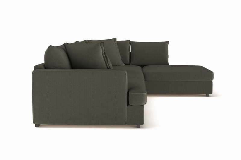 Rossita Lyx 4-sits Extra djup Soffa med Schäslong Höger - Mörkgrön Manchester - Möbler - Vardagsrum - Soffor - Sammetssoffor