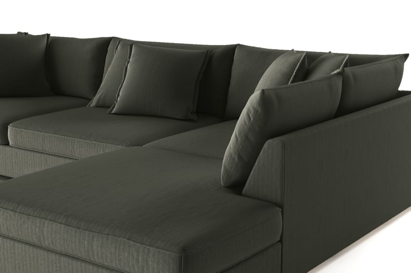 Rossita Lyx 4-sits Extra djup Soffa med Schäslong Höger - Mörkgrön Manchester - Möbler - Vardagsrum - Soffor - Sammetssoffor