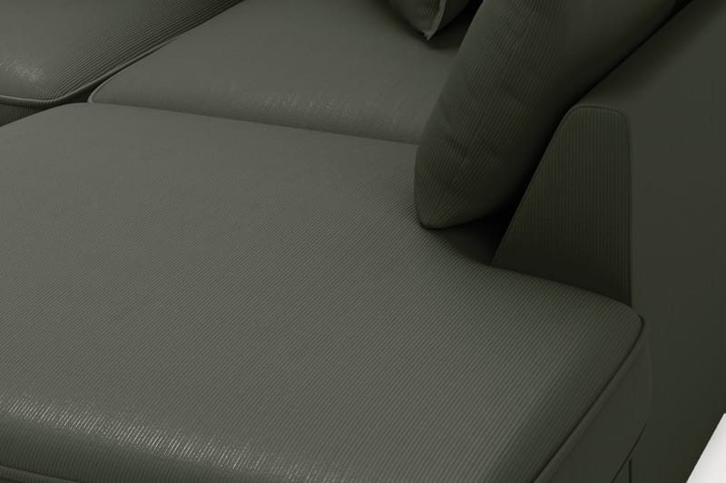 Rossita Lyx 4-sits Extra djup Soffa med Schäslong Höger - Mörkgrön Manchester - Möbler - Vardagsrum - Soffor - Sammetssoffor