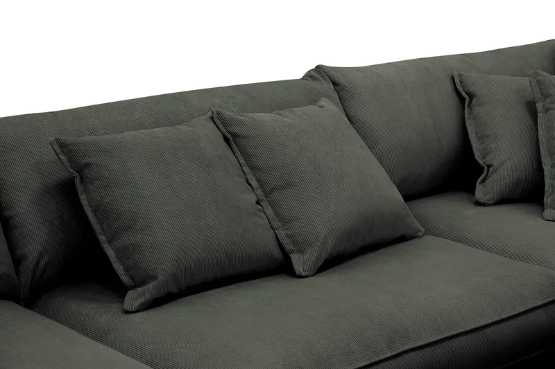 Rossita Lyx 4-sits Extra djup Soffa med Schäslong Höger - Mörkgrön Manchester - Möbler - Vardagsrum - Soffor - Sammetssoffor