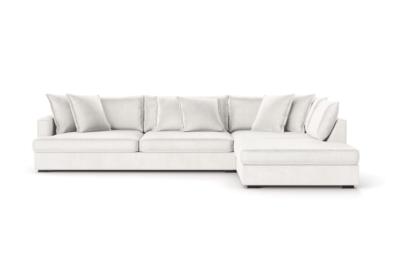 Rossita Lyx 4-sits Extra djup Soffa med Schäslong Höger - Offwhite Manchester - Möbler - Vardagsrum - Soffor - Sammetssoffor