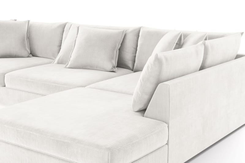 Rossita Lyx 4-sits Extra djup Soffa med Schäslong Höger - Offwhite Manchester - Möbler - Vardagsrum - Soffor - Sammetssoffor