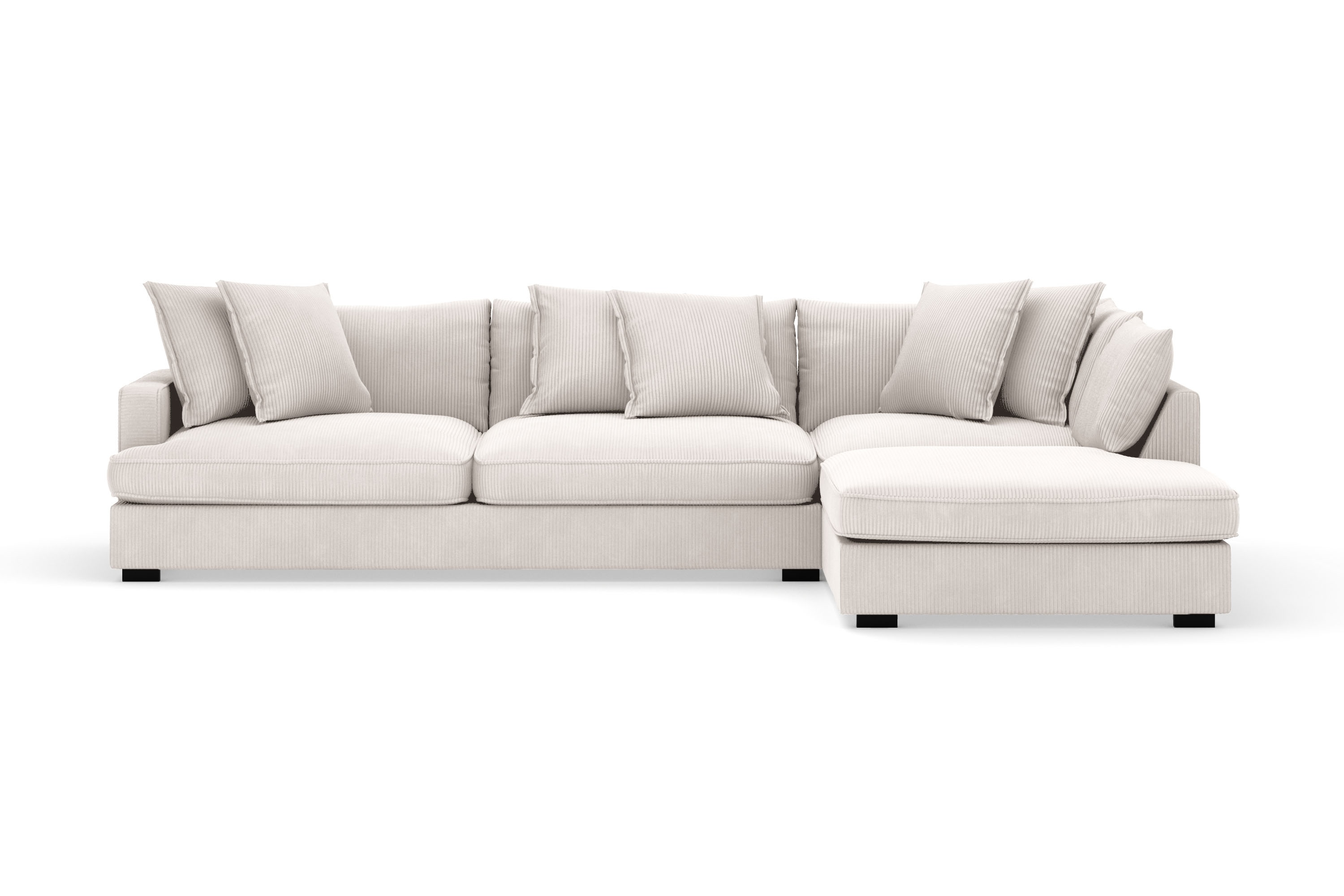 rossita lyx 4-sits extra djup soffa med schäslong höger - offwhite manchester