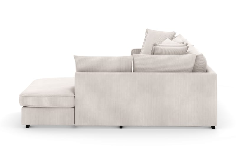 Rossita Lyx 4-sits Extra djup Soffa med Schäslong Höger - Offwhite Manchester - Möbler - Vardagsrum - Soffor - Sammetssoffor